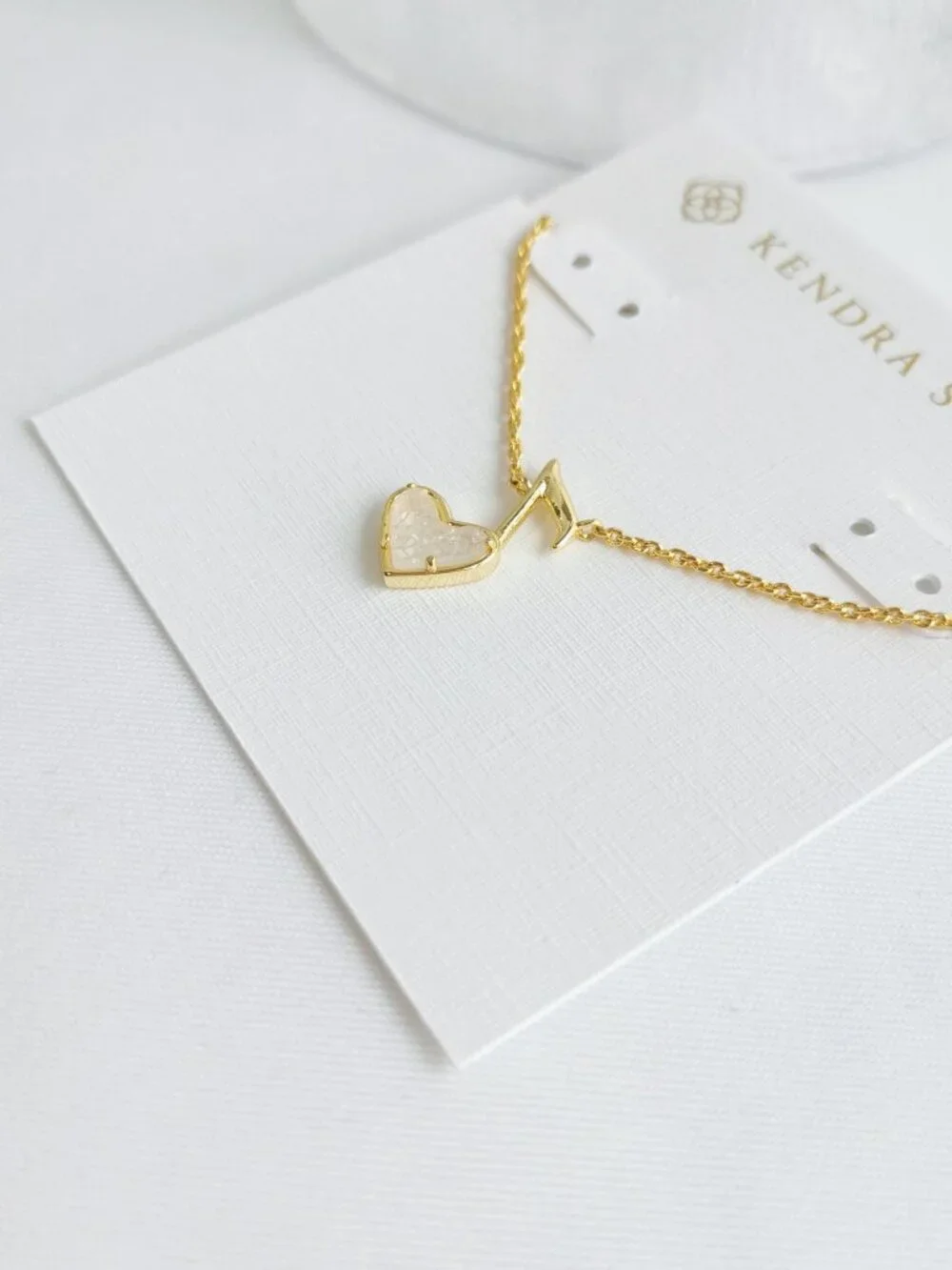 Kendra Scott Dolly Parton Ari Heart Music Note Gold Drusy Necklace